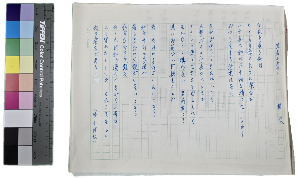 第五屆東亞詩書展作品集-賴欣《醫生誓言》(日文)